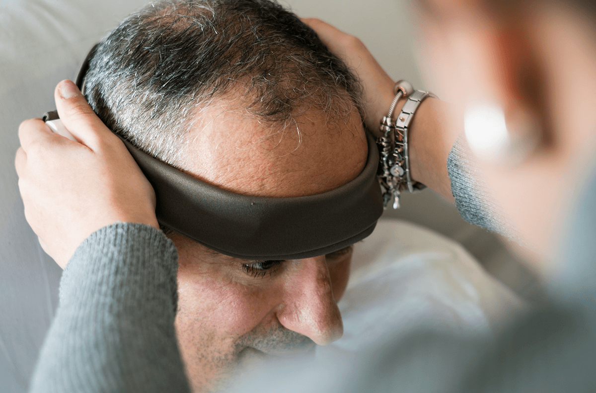 User using the Halo Band, image 1